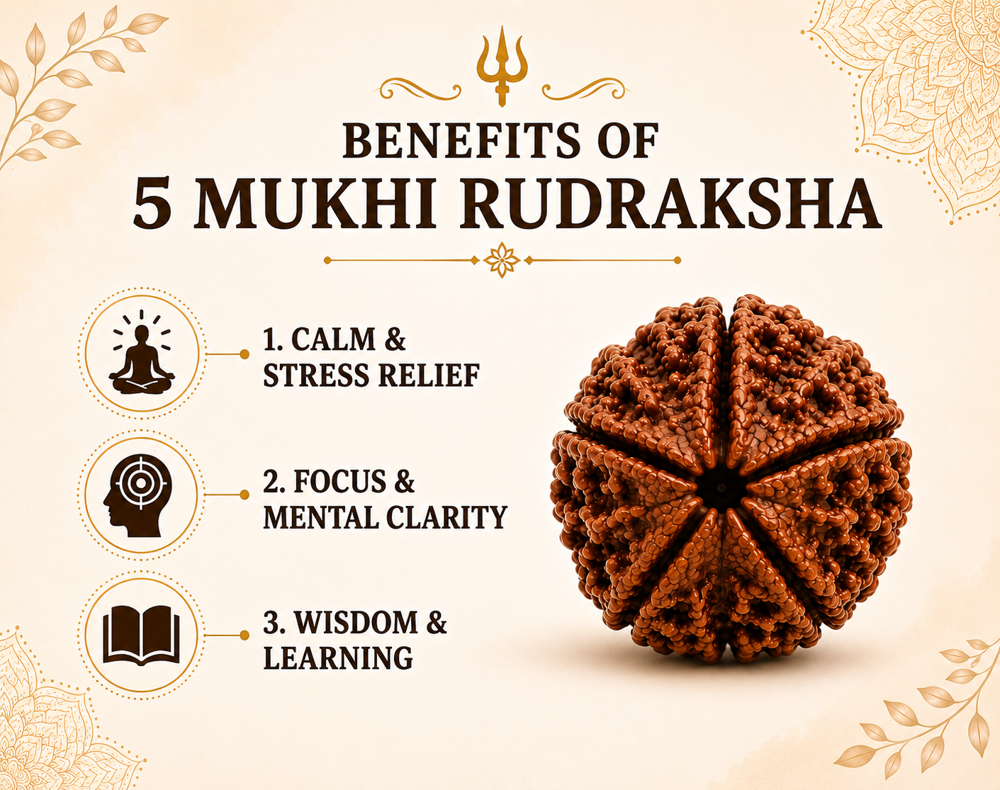 5 Mukhi Rudraksha ( Nepal Origin )